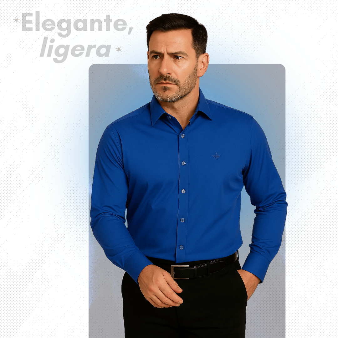 Elegant™ Camisa Seda Manga Larga