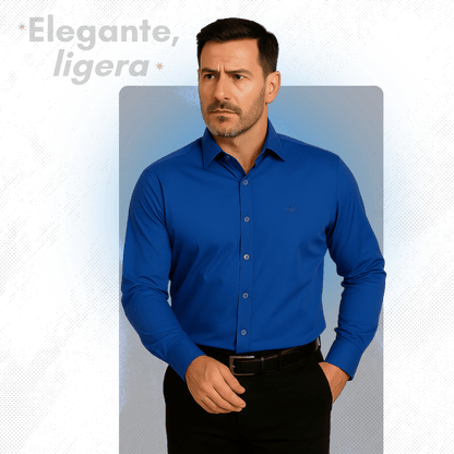 Elegant™ Camisa Seda Manga Larga