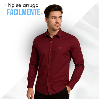 Elegant™ Camisa Seda Manga Larga