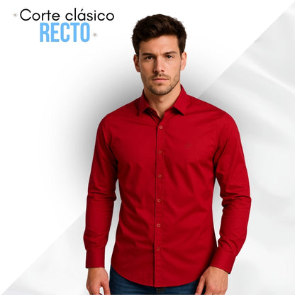 Elegant™ Camisa Seda Manga Larga