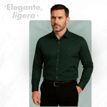 Elegant™ Camisa Seda Manga Larga