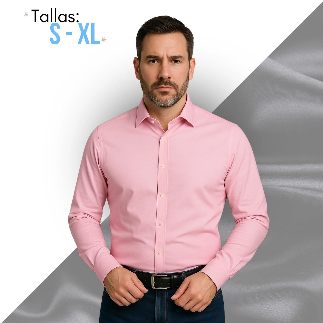 Elegant™ Camisa Seda Manga Larga