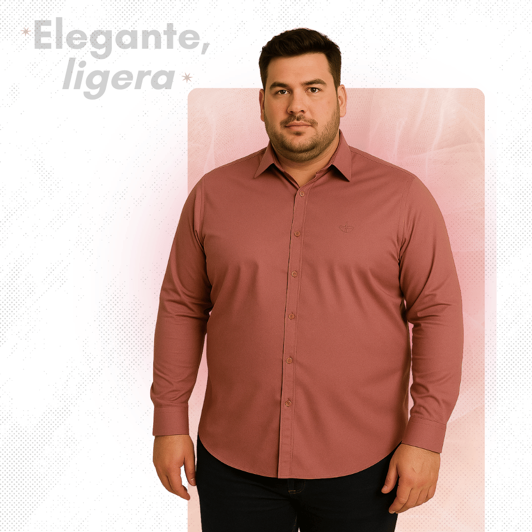 Elegant™ Camisa Seda Manga Larga