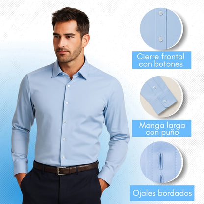 Elegant™ Camisa Seda Manga Larga