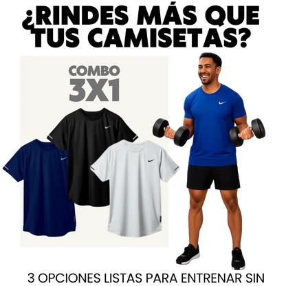 Combo x3 Camisetas Deportivas