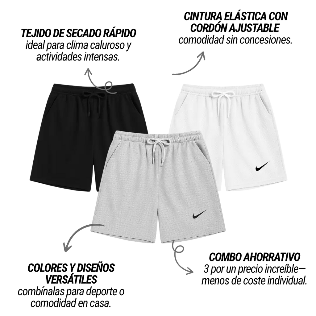 Combo x3 Pantalonetas Deportivas  - Nuevos Colores